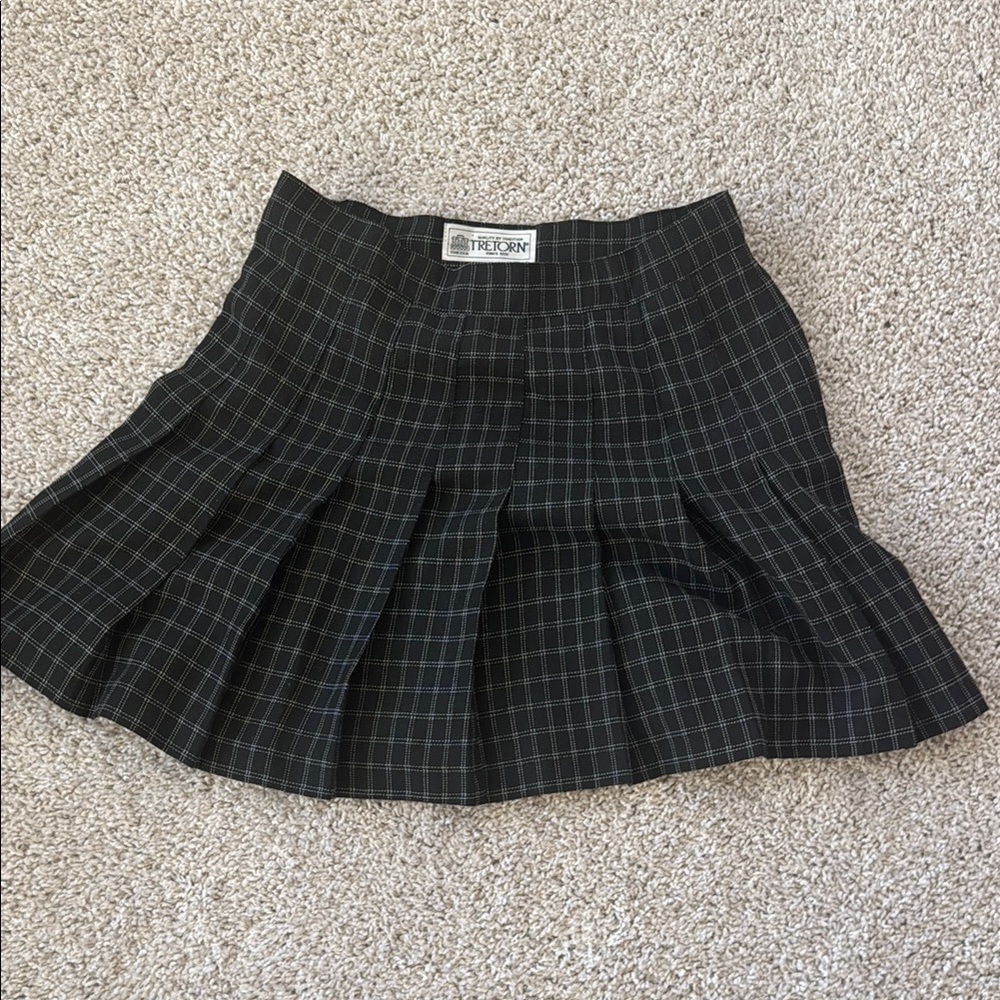Black Plaid Skirt